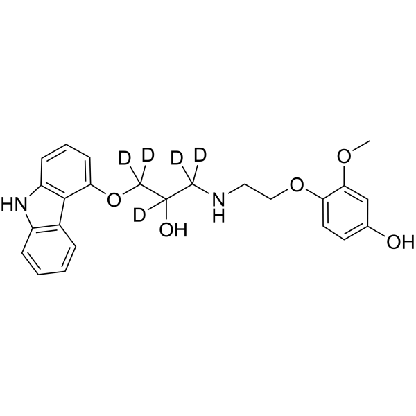 4-Hydroxyphenyl Carvedilol-d5 (4-Hydroxycarvedilol-d5) 1261395-96-3